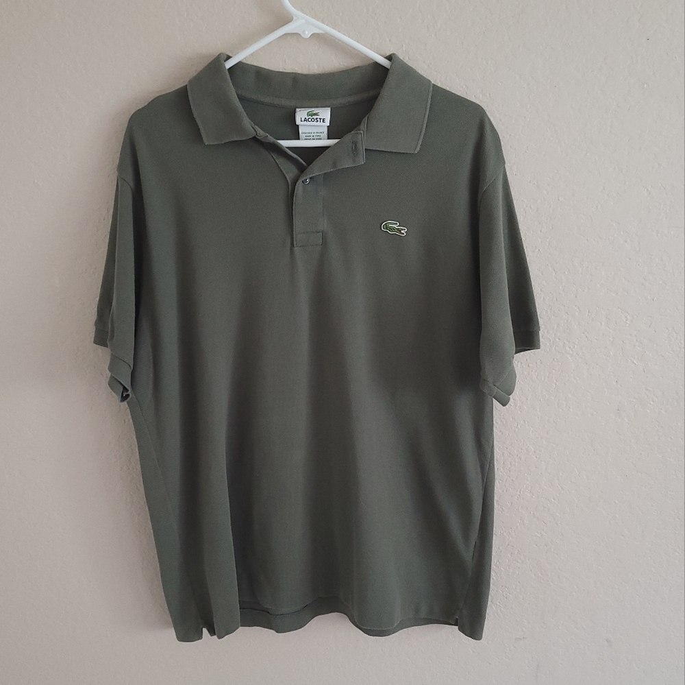 Lacoste military green polo shirt